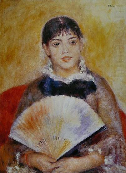 Femme a leventail, Pierre-Auguste Renoir